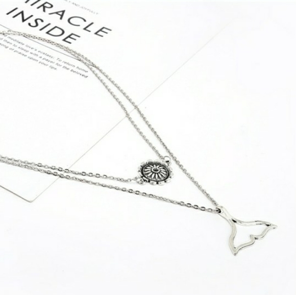 NEW Silver Toned Boho Multilayer Choker Necklace - Picture 4 of 11